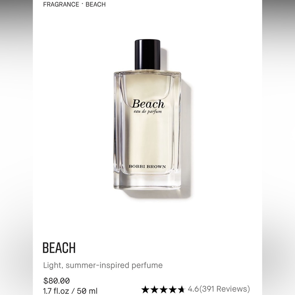 Bobbi Brown Beach perfume 1.7fl oz